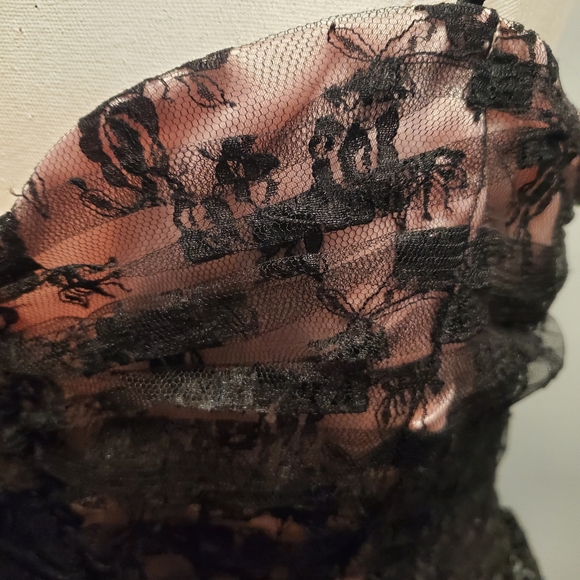 Masquerade Black and Pink Sequins Ruffle Dress - Picture 3 of 10